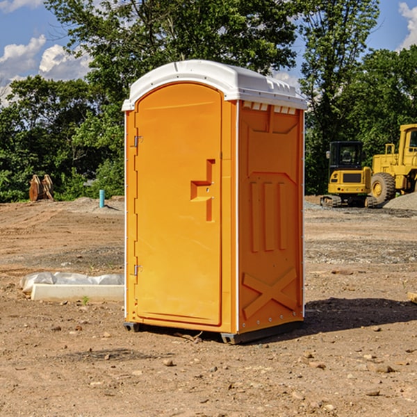 how often are the porta potties cleaned and serviced during a rental period in Selby IL